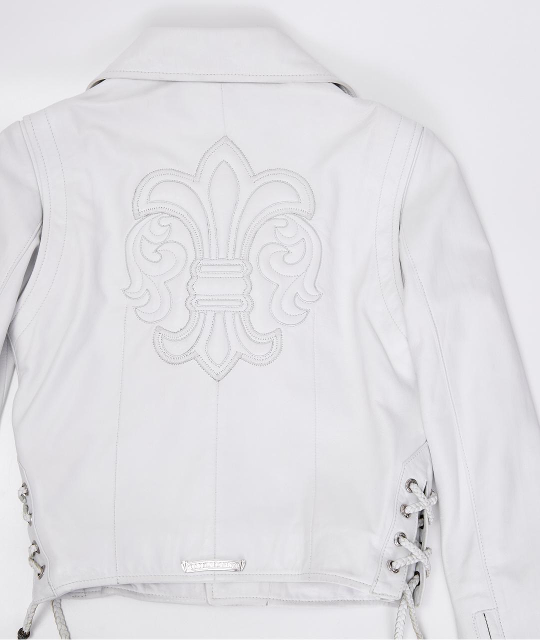 CHROME HEARTS Белая кожаная куртка, фото 2