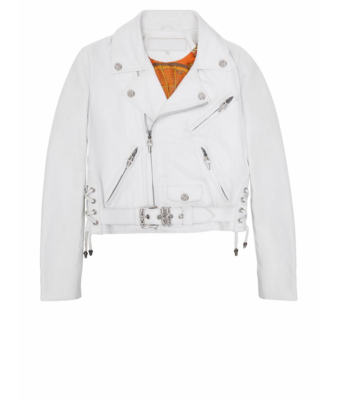CHROME HEARTS Белая кожаная куртка, фото 1