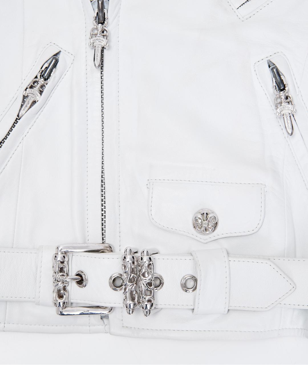 CHROME HEARTS Белая кожаная куртка, фото 5