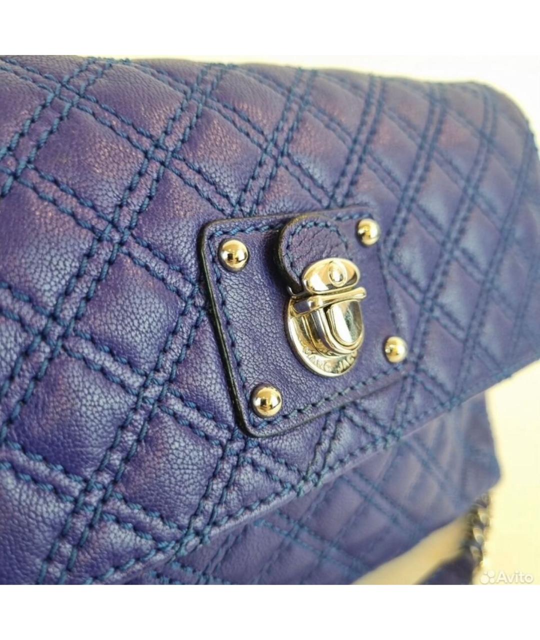 MARC BY MARC JACOBS Синяя кожаная сумка через плечо, фото 3