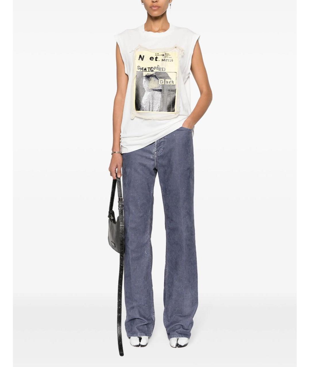 MAISON MARGIELA Белая хлопковая футболка, фото 2