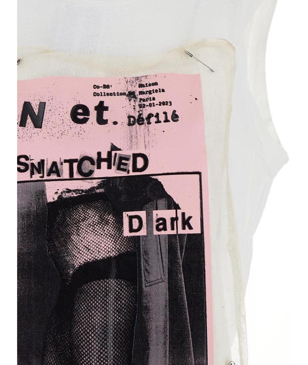 MAISON MARGIELA Белая хлопковая футболка, фото 4