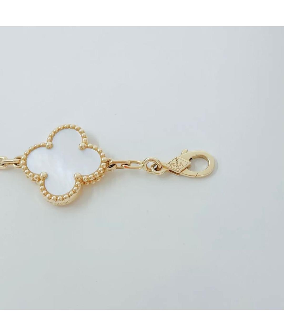 VAN CLEEF & ARPELS Белый браслет из желтого золота, фото 5