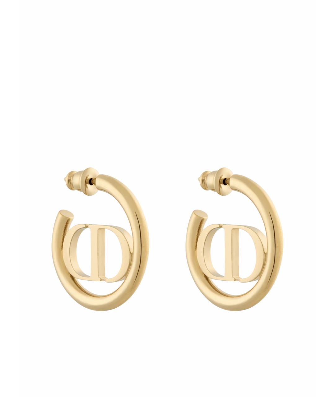 CHRISTIAN DIOR Золотые металлические серьги, фото 1