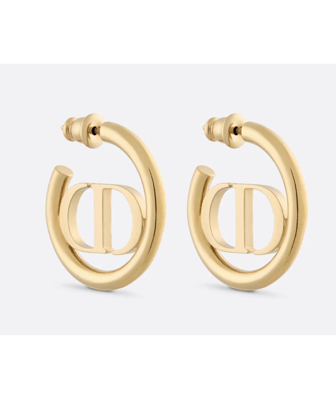 CHRISTIAN DIOR Золотые металлические серьги, фото 4