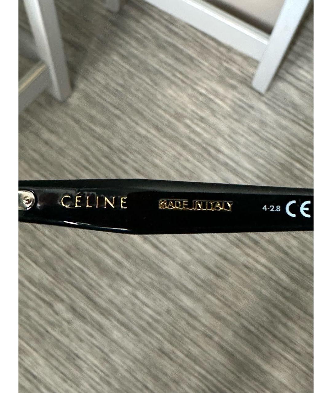 CELINE Черные пластиковые солнцезащитные очки, фото 3