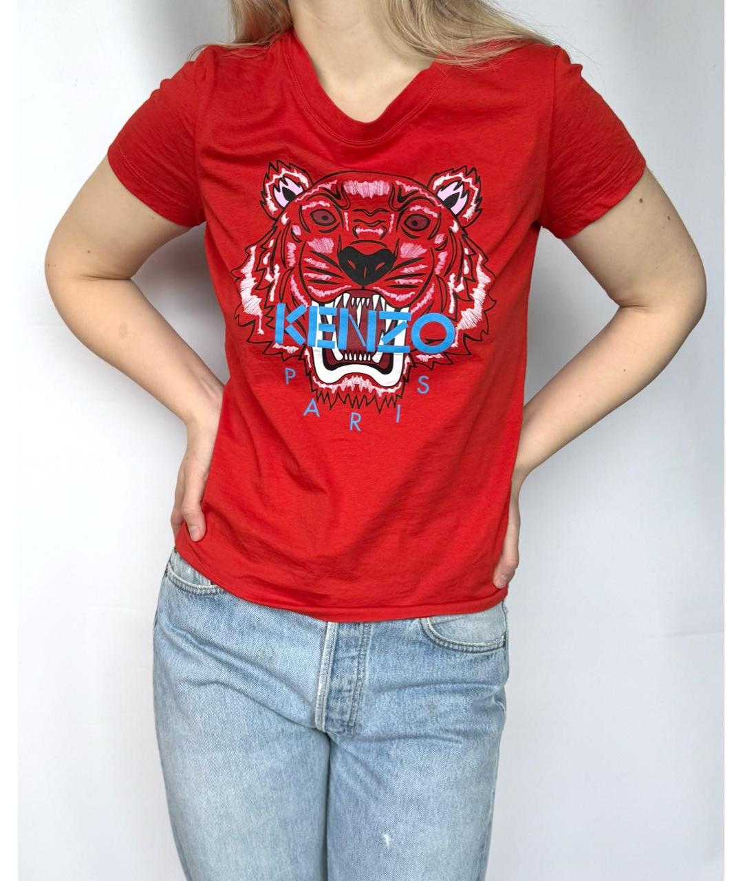 KENZO Красная футболка, фото 5