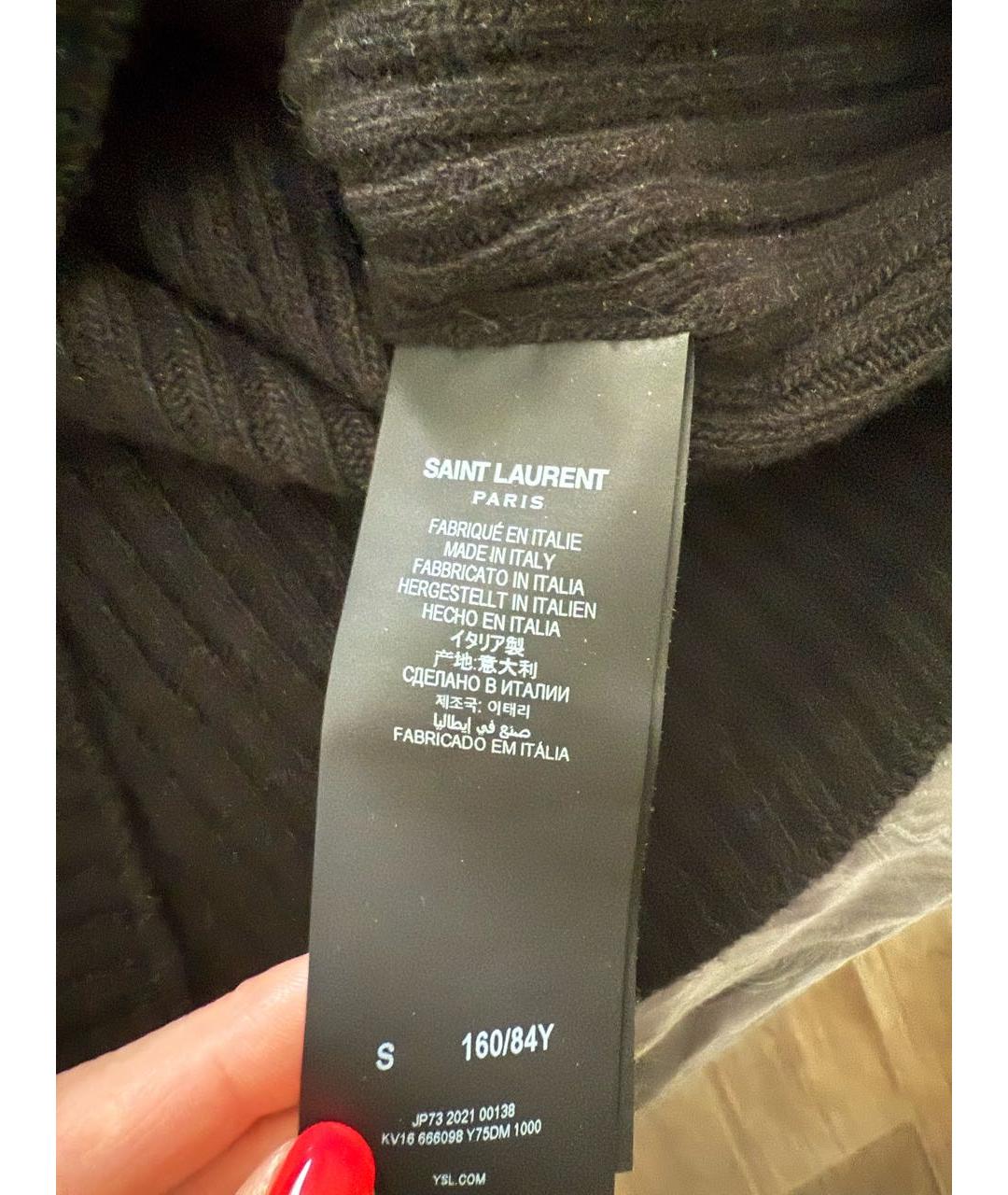 SAINT LAURENT Черная кашемировая водолазка, фото 3
