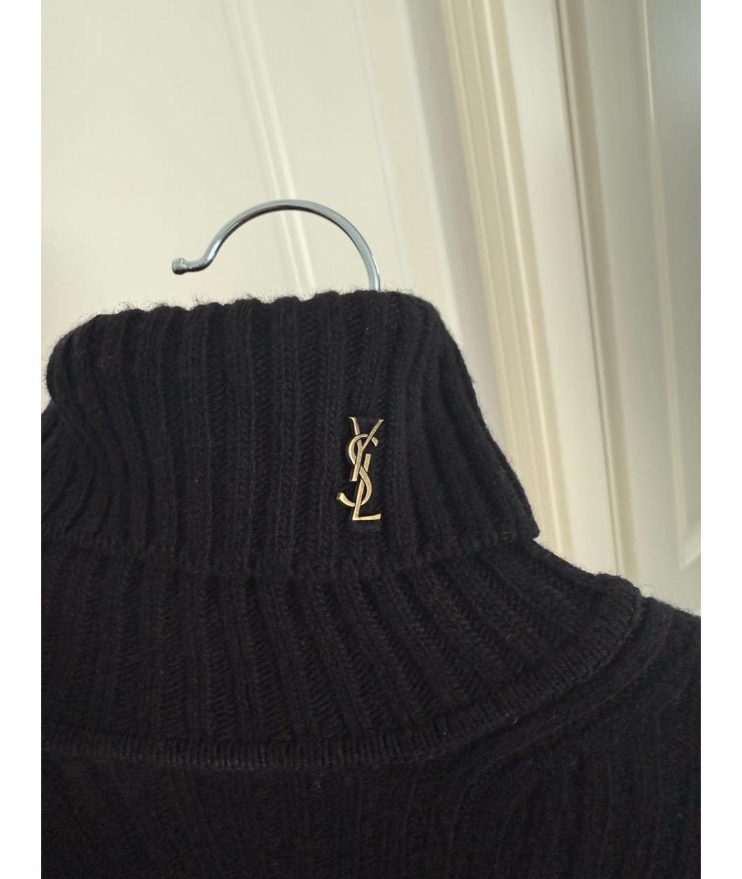 SAINT LAURENT Черная кашемировая водолазка, фото 2