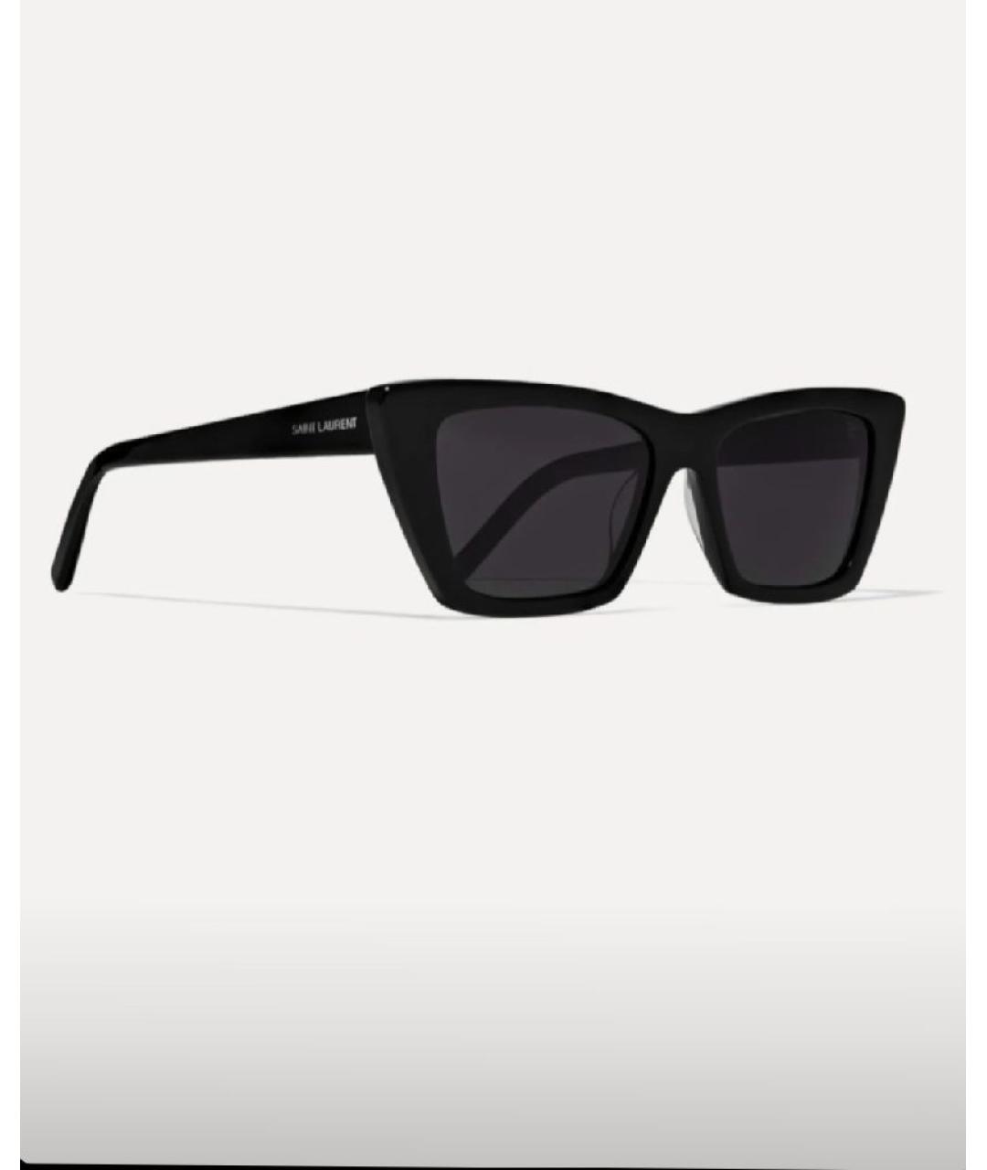 SAINT LAURENT Черные пластиковые солнцезащитные очки, фото 2