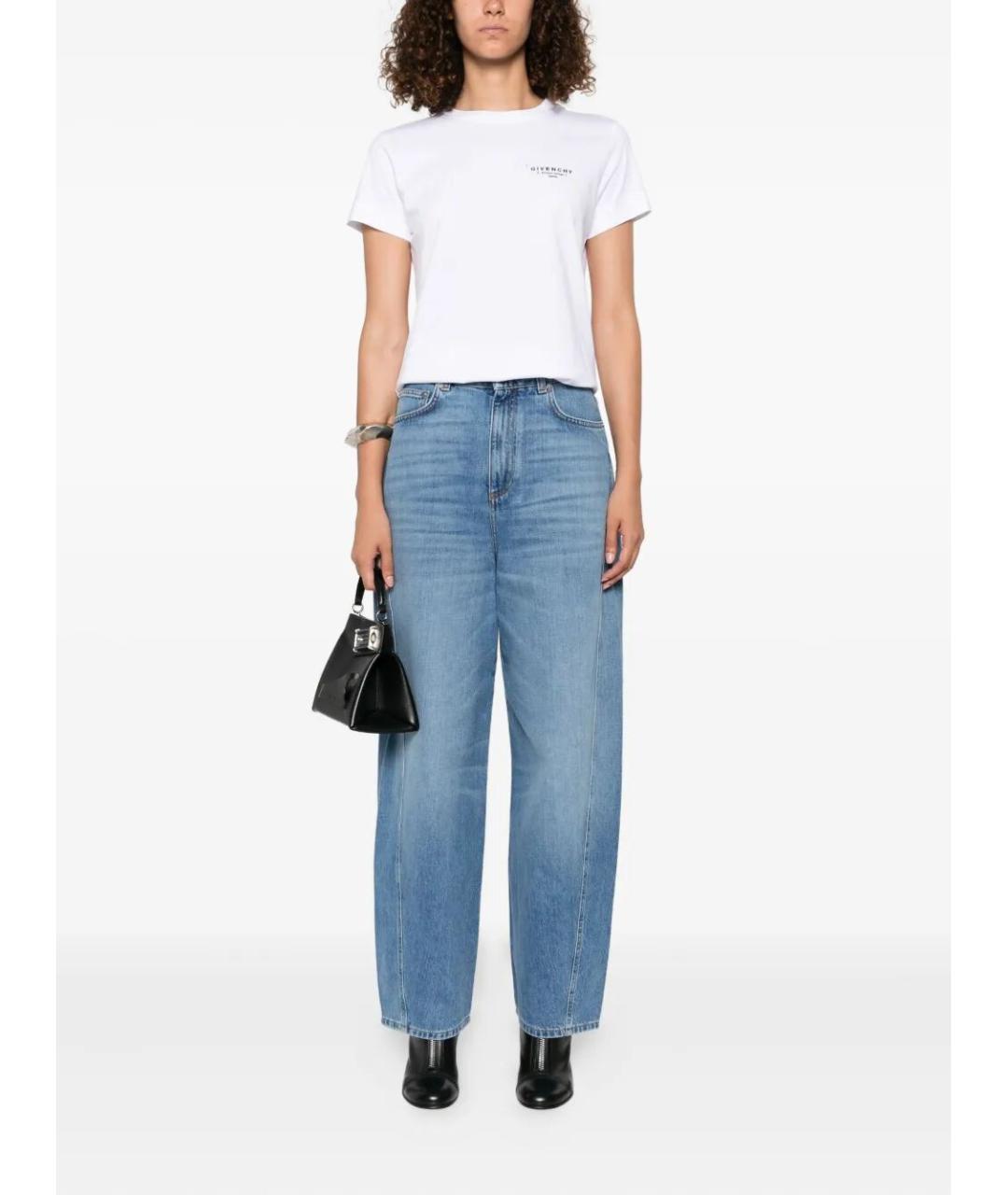 GIVENCHY Голубые хлопковые прямые джинсы, фото 2