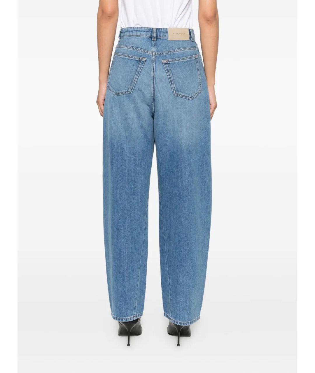 GIVENCHY Голубые хлопковые прямые джинсы, фото 4