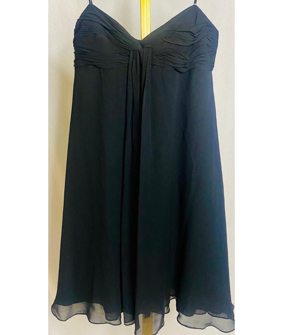 ARMANI COLLEZIONI Черное шелковое коктейльное платье, фото 6