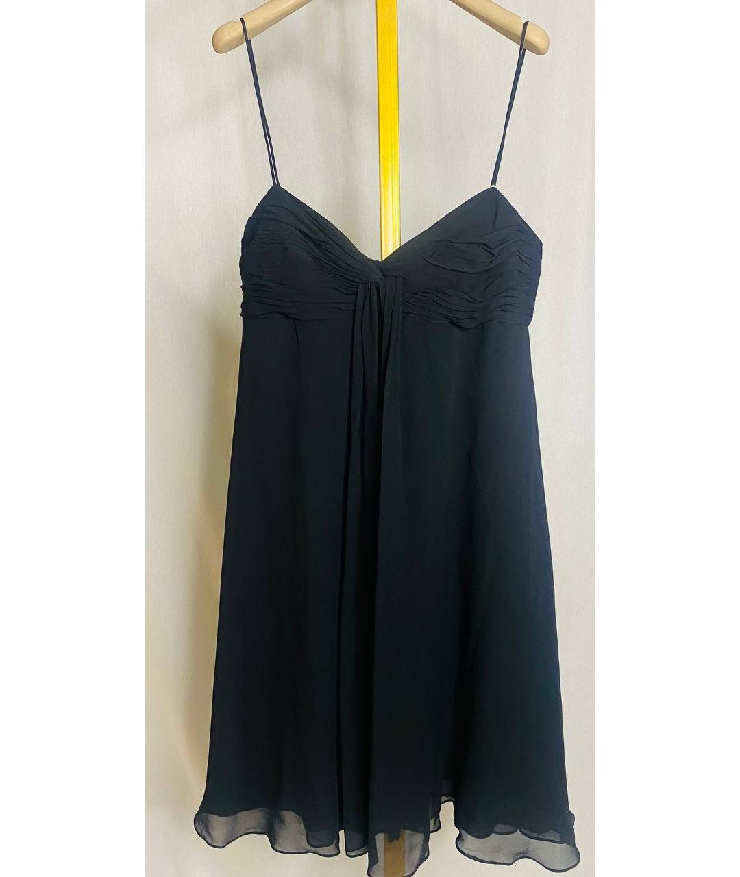 ARMANI COLLEZIONI Черное шелковое коктейльное платье, фото 8