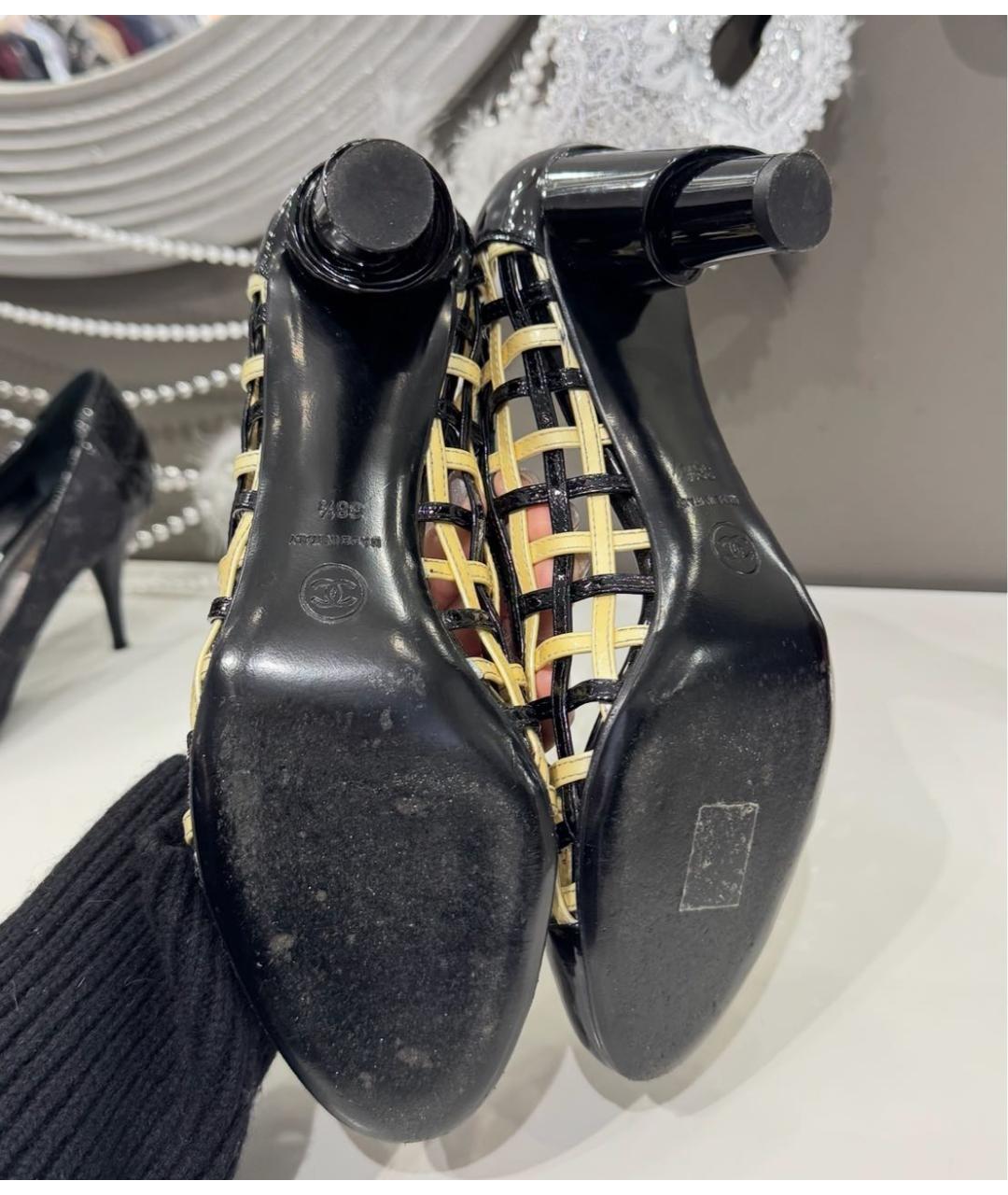 CHANEL Бежевые туфли из лакированной кожи, фото 7