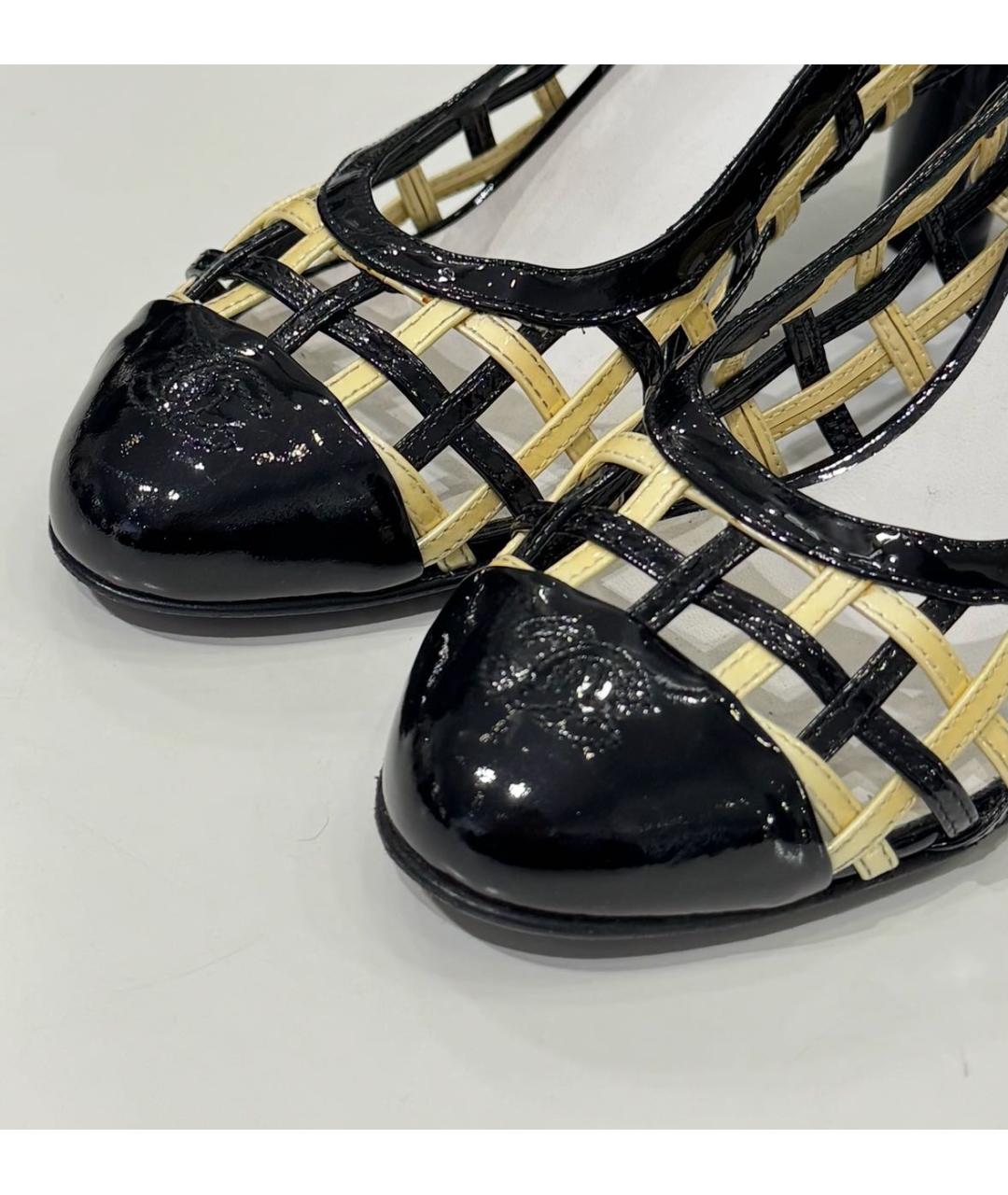 CHANEL Бежевые туфли из лакированной кожи, фото 5