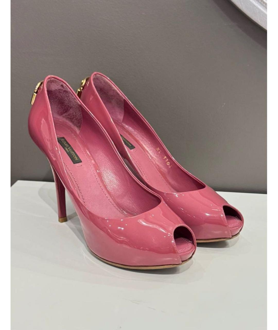 LOUIS VUITTON Коралловые туфли из лакированной кожи, фото 2