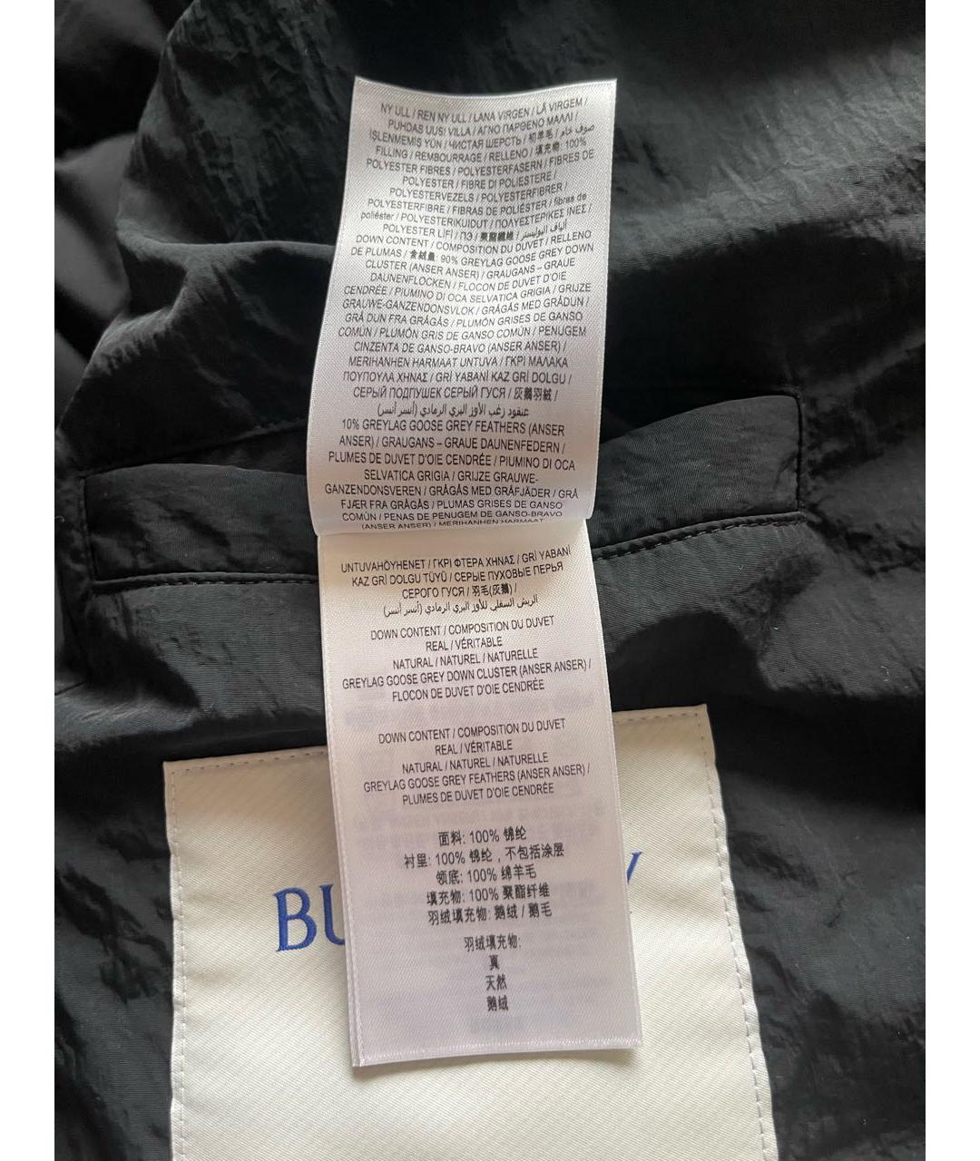 BURBERRY Черный пуховик, фото 4