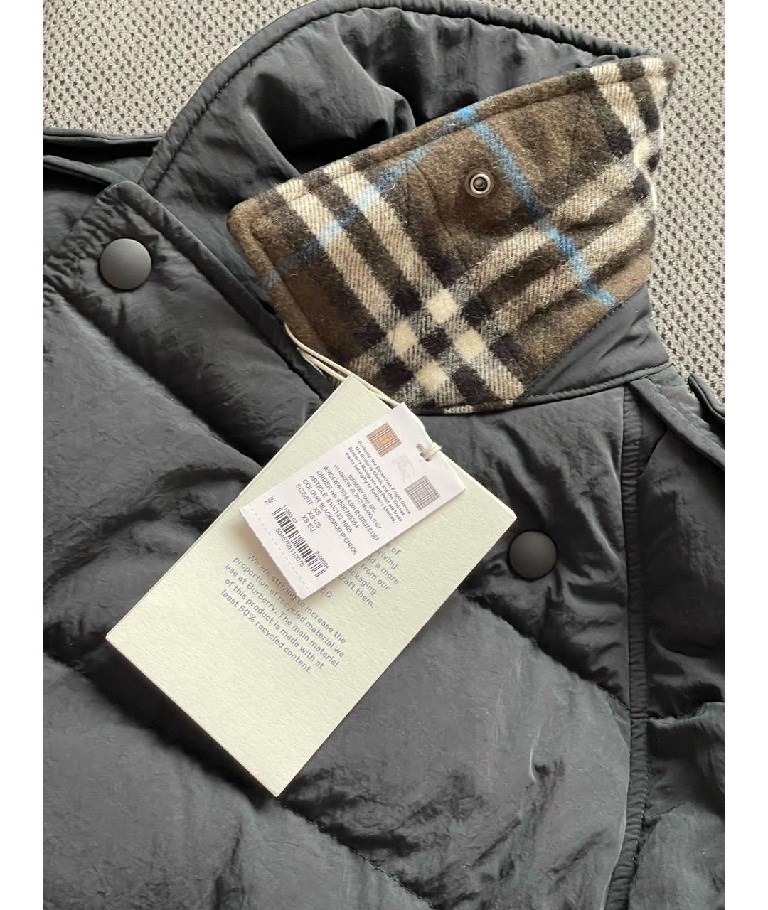 BURBERRY Черный пуховик, фото 3