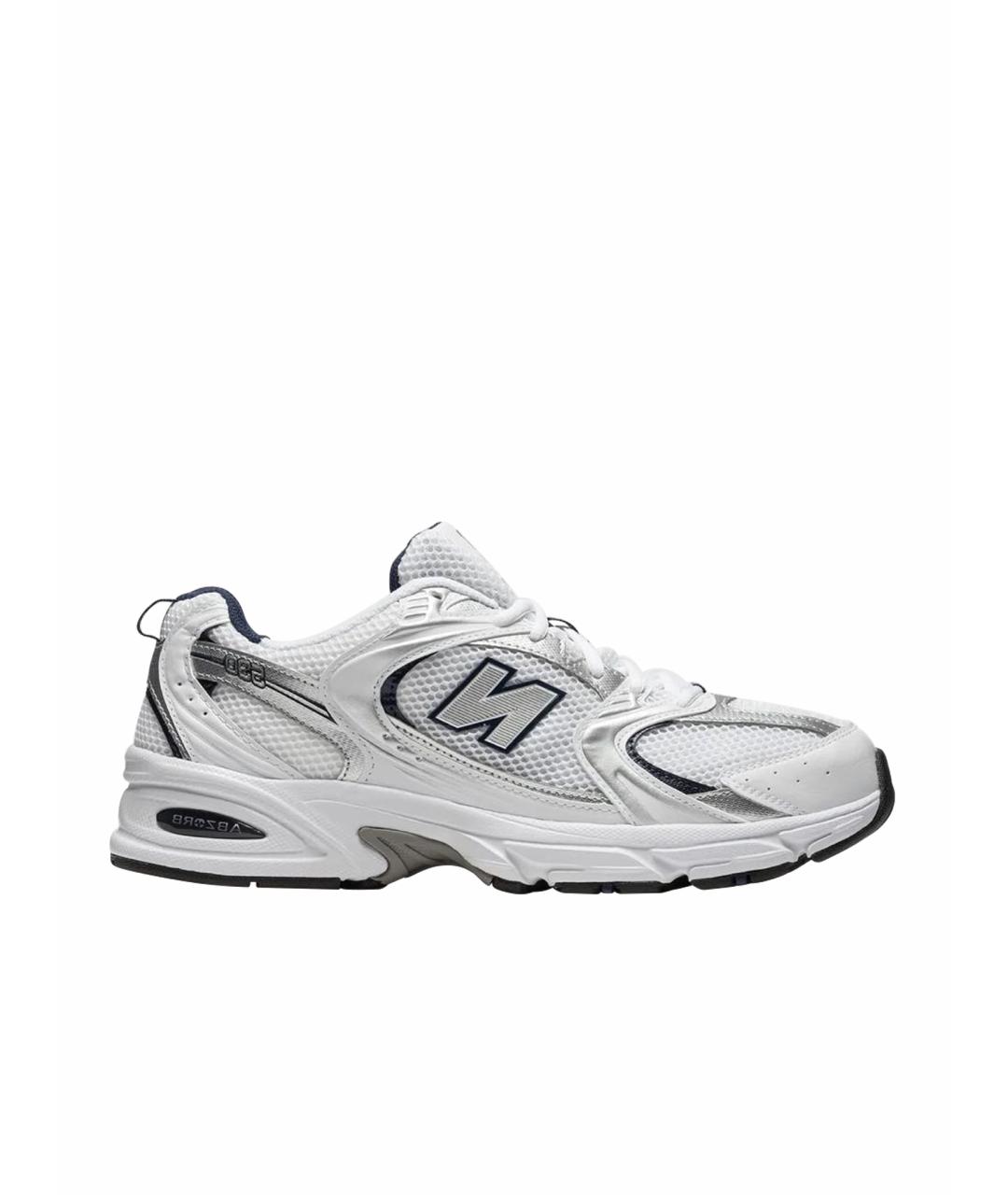 NEW BALANCE Серебряные текстильные кроссовки, фото 1