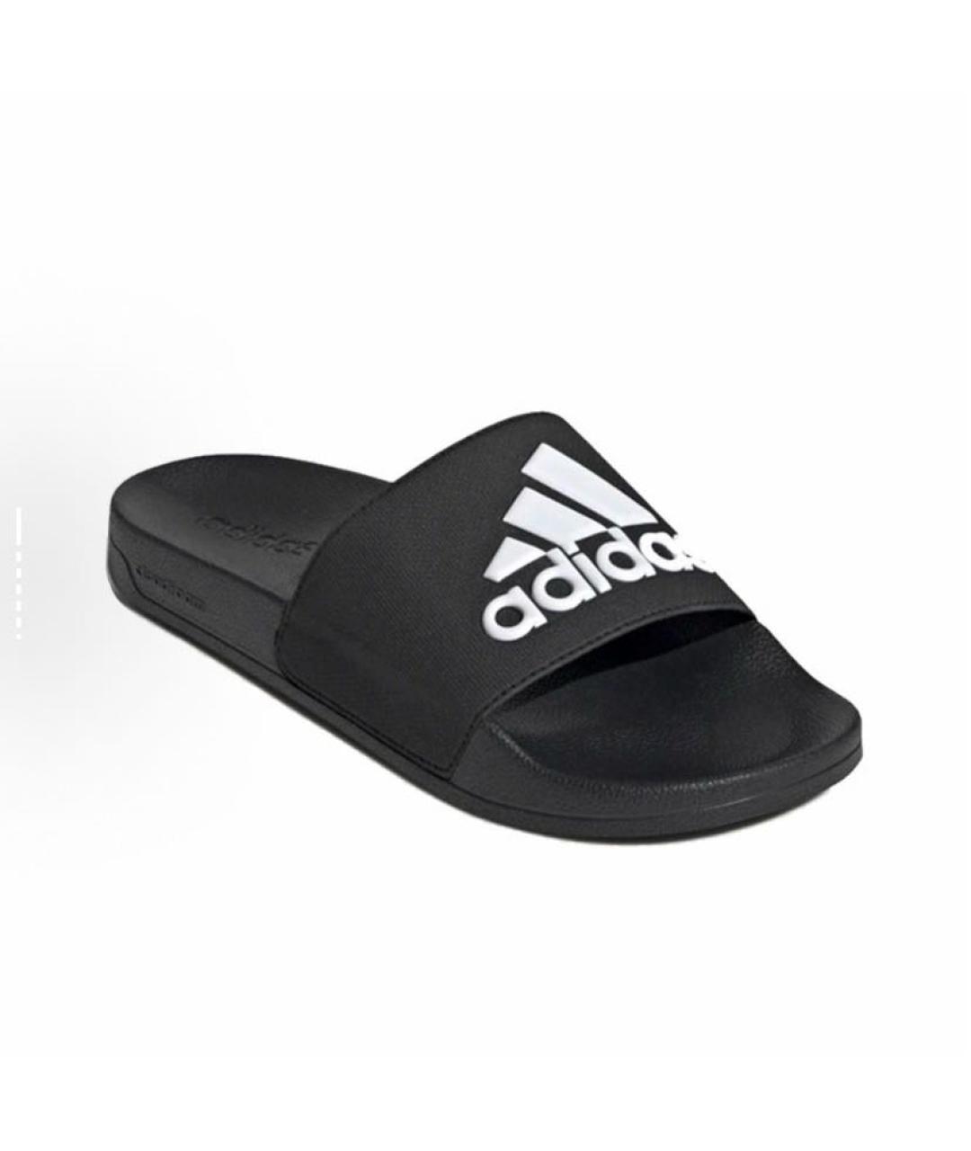 ADIDAS Черные резиновые шлепанцы, фото 3