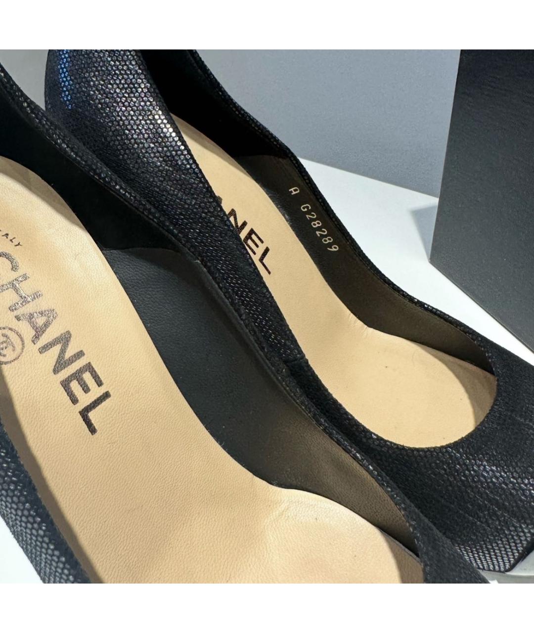 CHANEL Черные туфли, фото 6