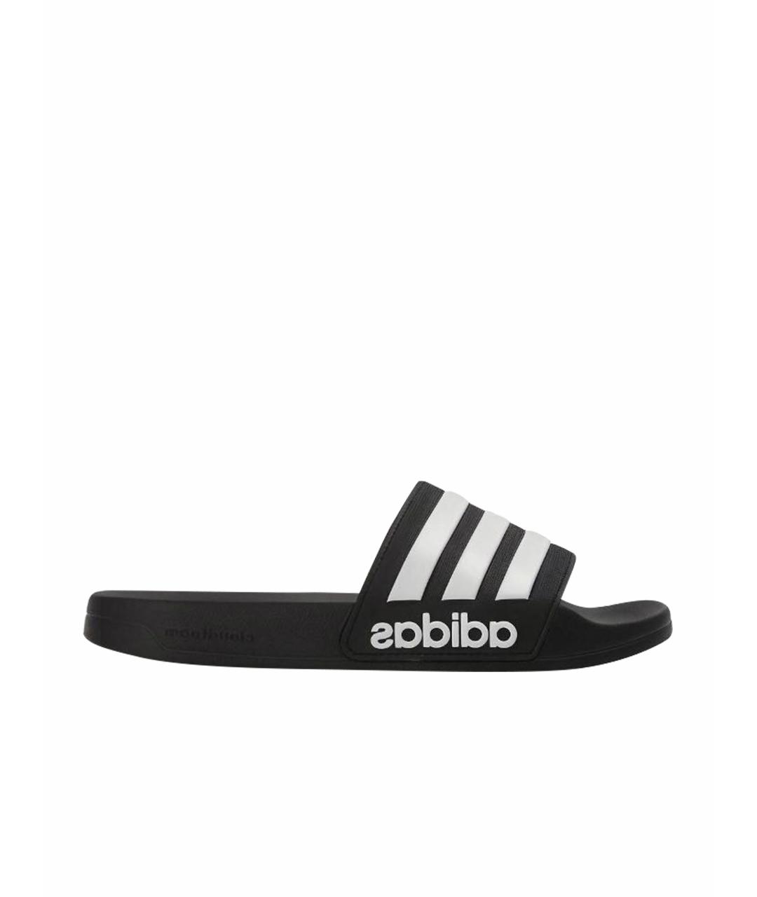 ADIDAS Черные резиновые шлепанцы, фото 1