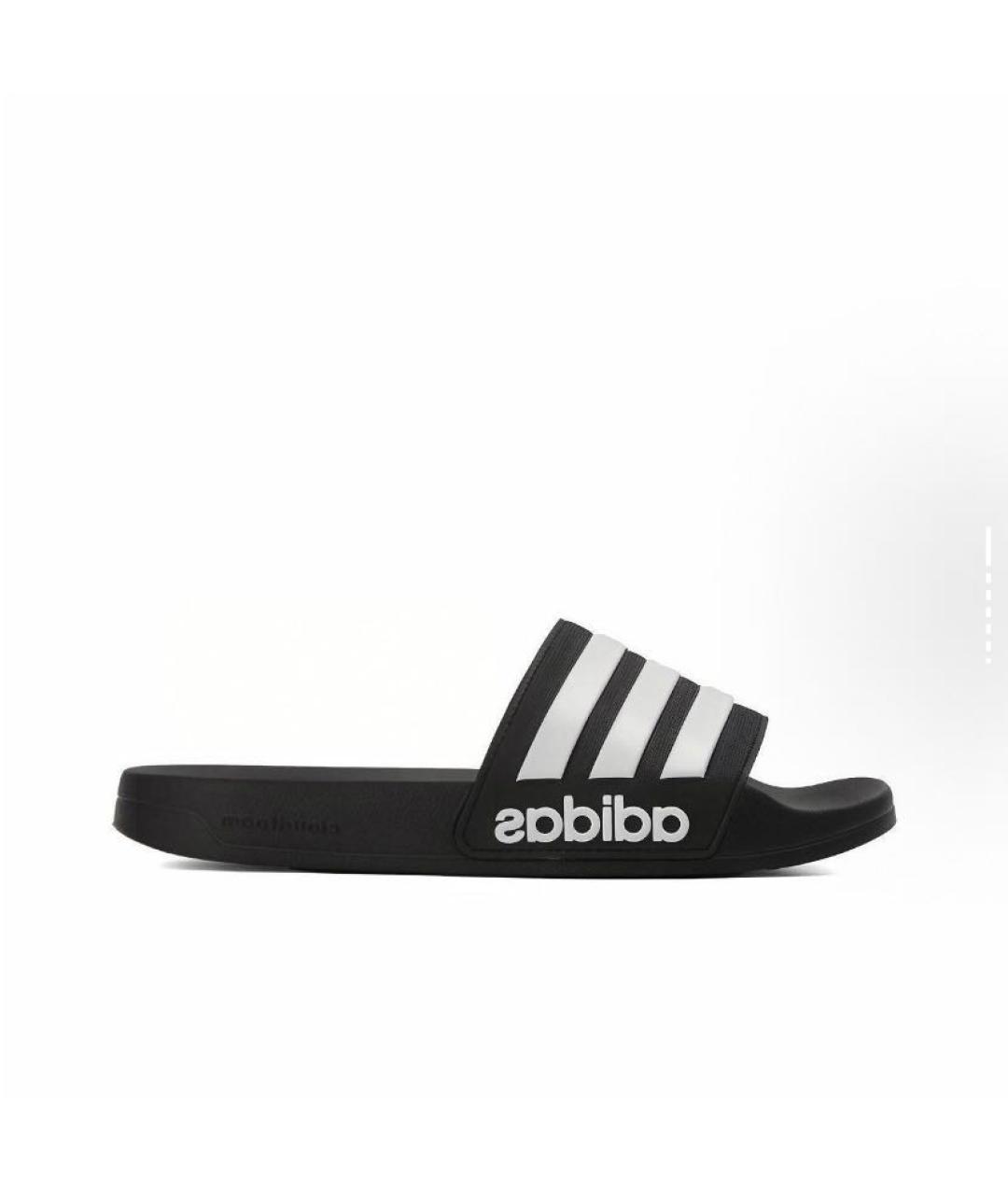 ADIDAS Черные резиновые шлепанцы, фото 7