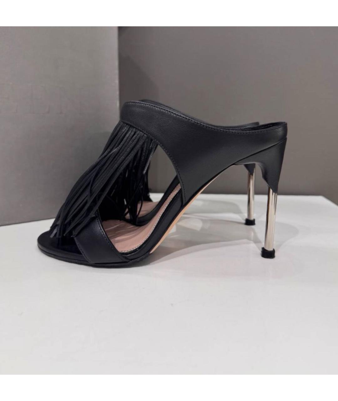 ALEXANDER MCQUEEN Черные кожаные ботильоны, фото 6