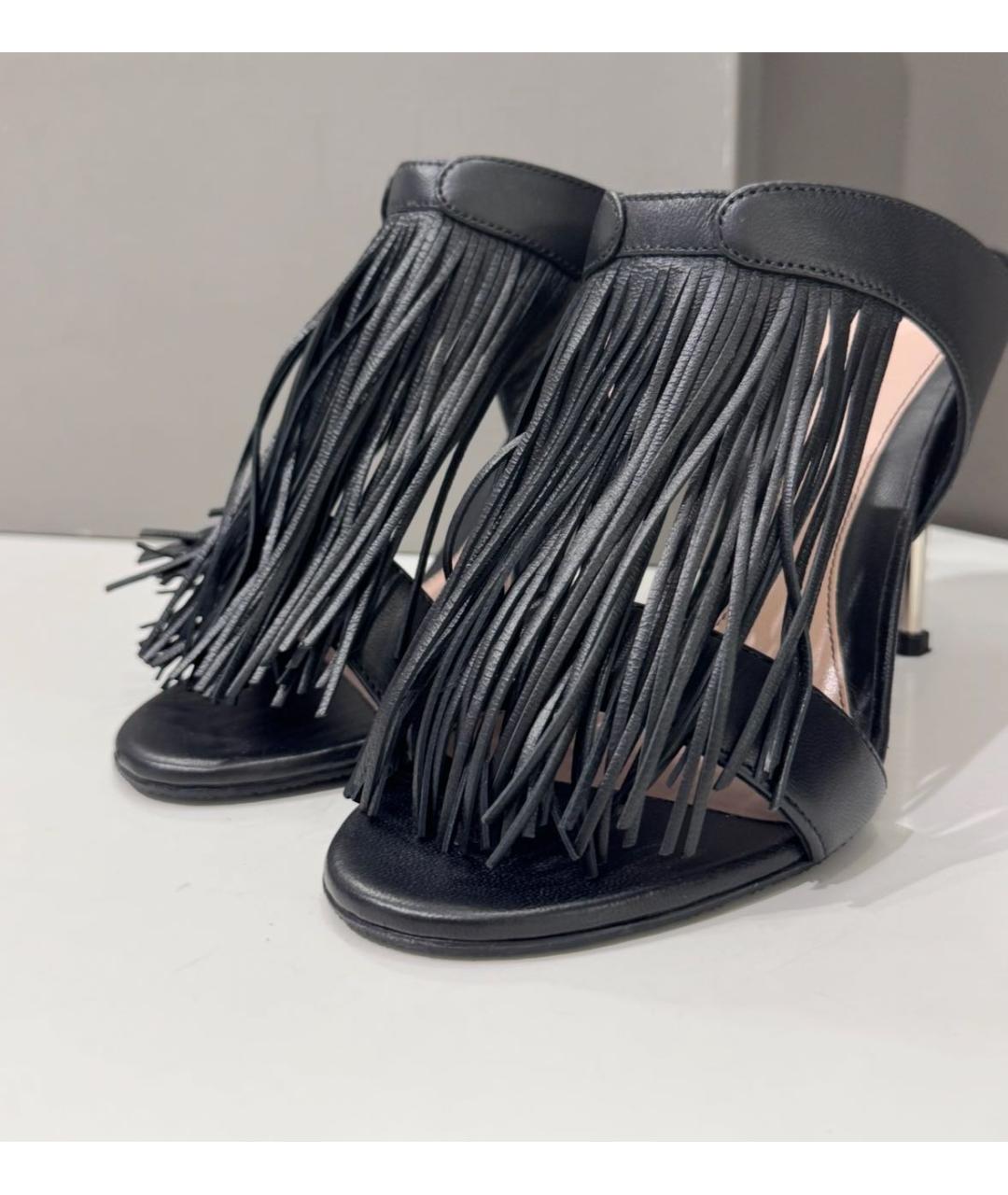 ALEXANDER MCQUEEN Черные кожаные ботильоны, фото 3