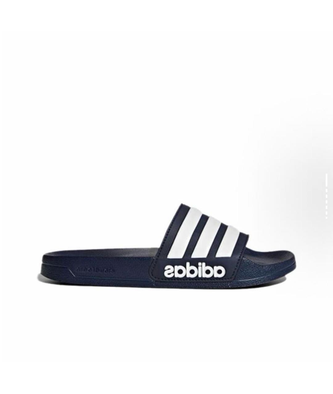 ADIDAS Темно-синие резиновые шлепанцы, фото 7