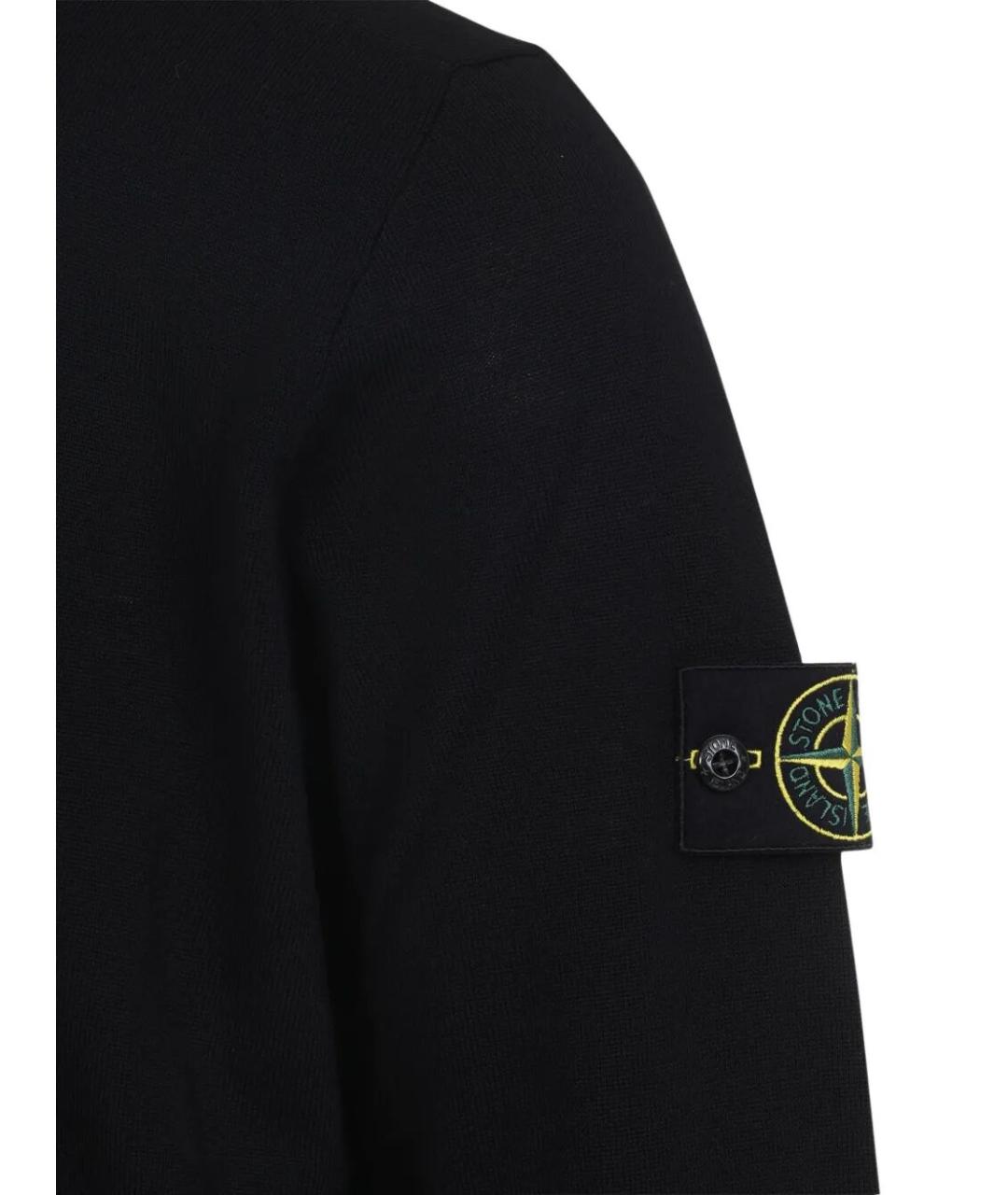 STONE ISLAND Черный шерстяной джемпер / свитер, фото 3