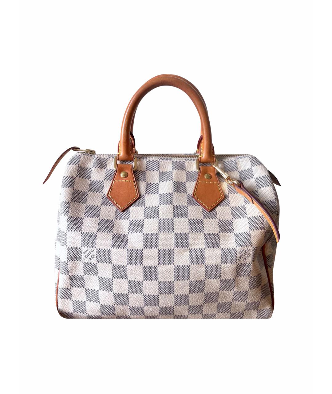 LOUIS VUITTON Белая кожаная сумка с короткими ручками, фото 1