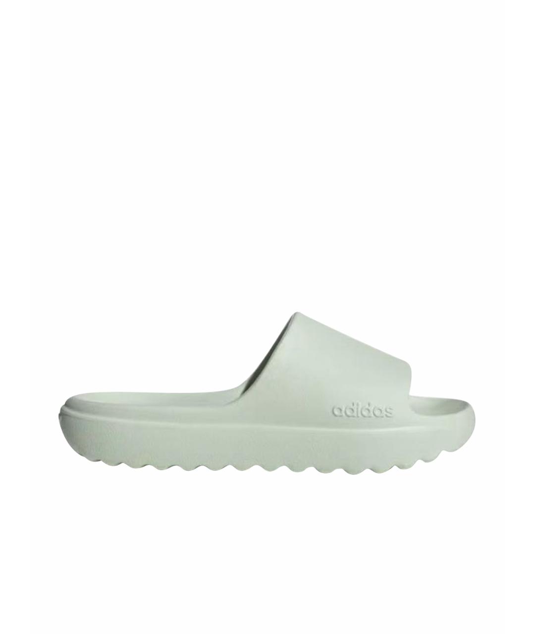 ADIDAS Салатовые резиновые шлепанцы, фото 1