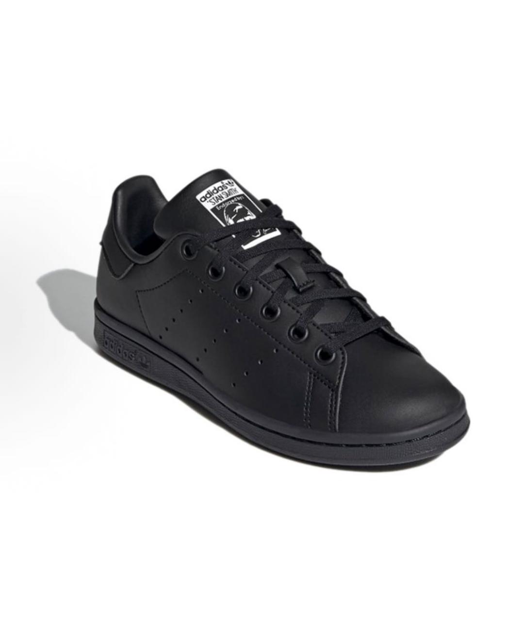 ADIDAS Черные кожаные кроссовки, фото 3