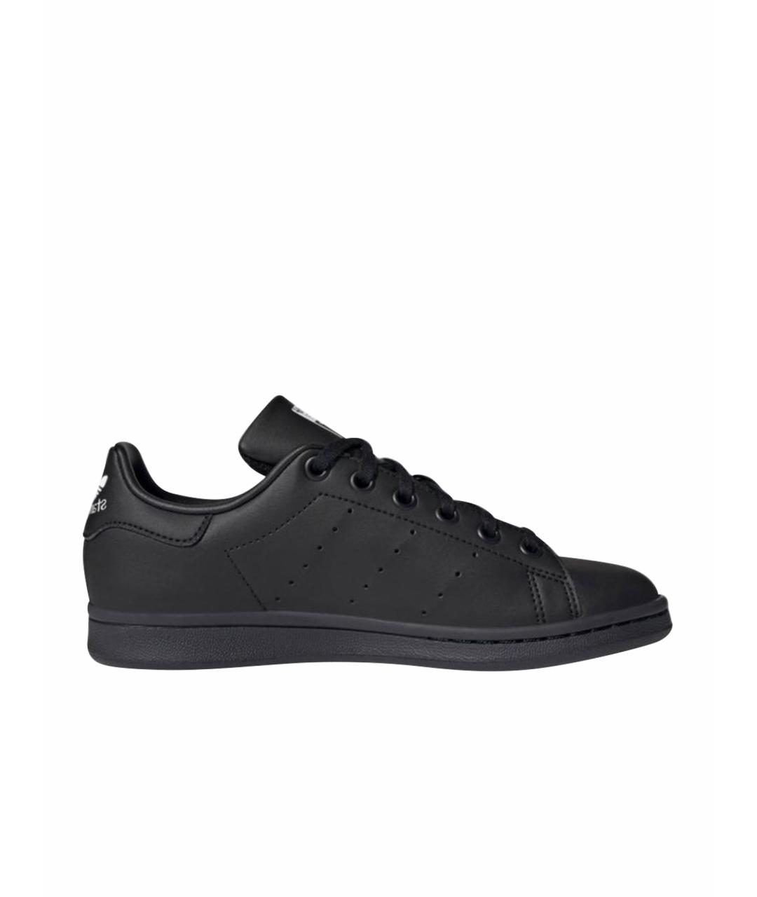ADIDAS Черные кожаные кроссовки, фото 1