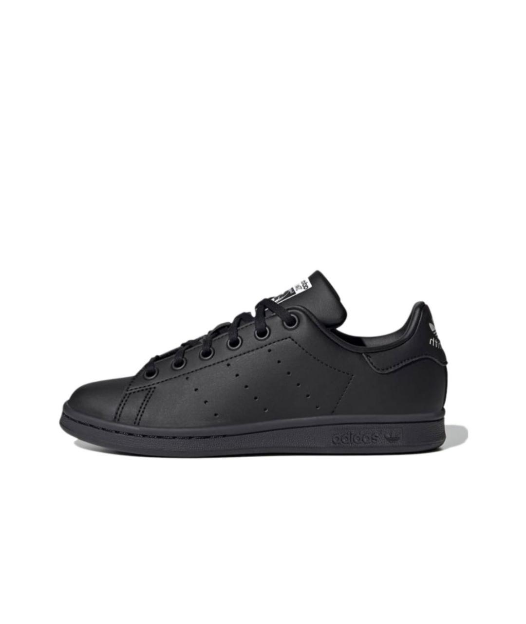 ADIDAS Черные кожаные кроссовки, фото 2