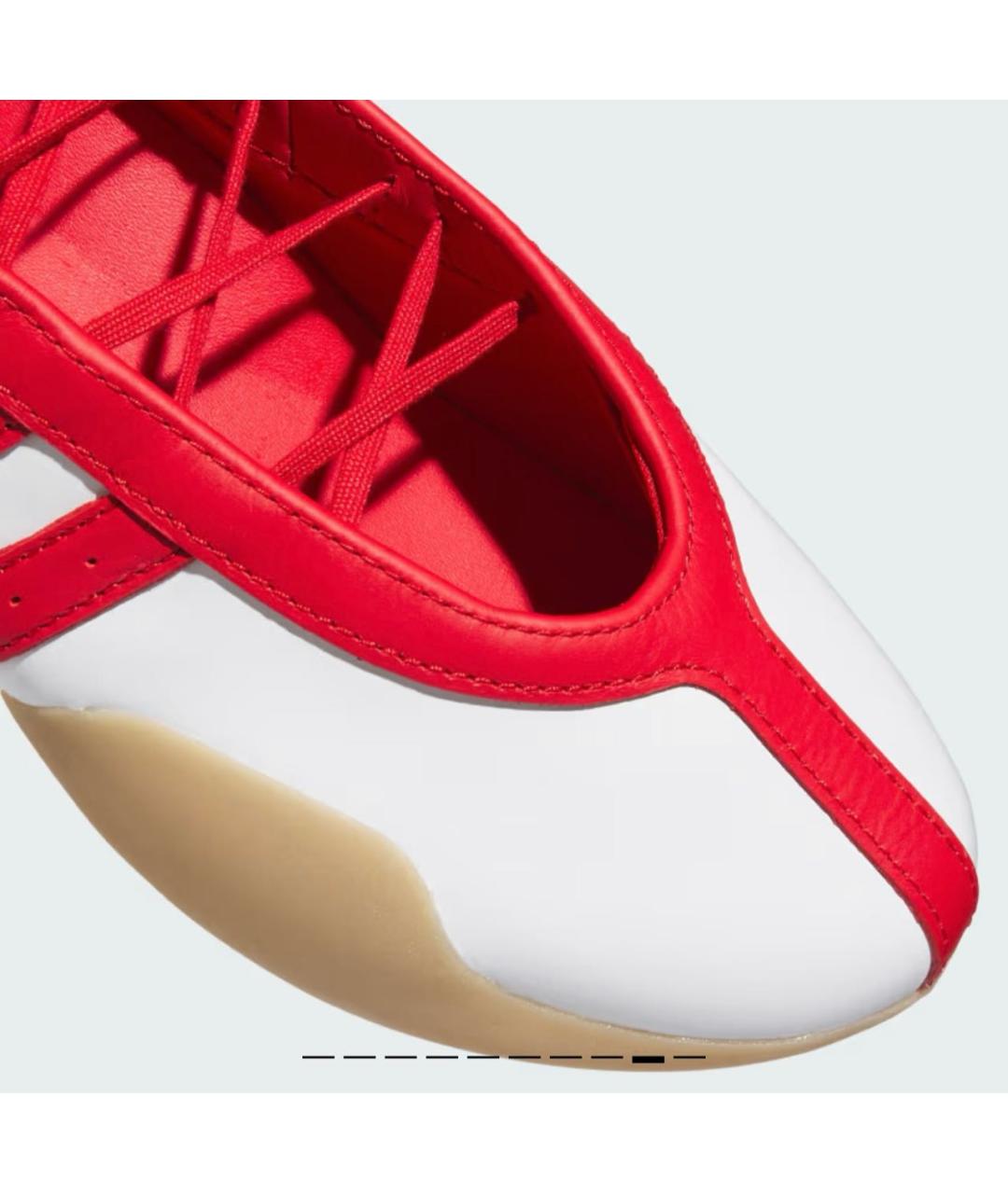 ADIDAS Красные балетки из искусственной кожи, фото 4