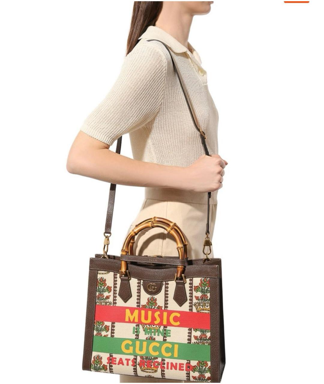 GUCCI Мульти тканевая сумка тоут, фото 4
