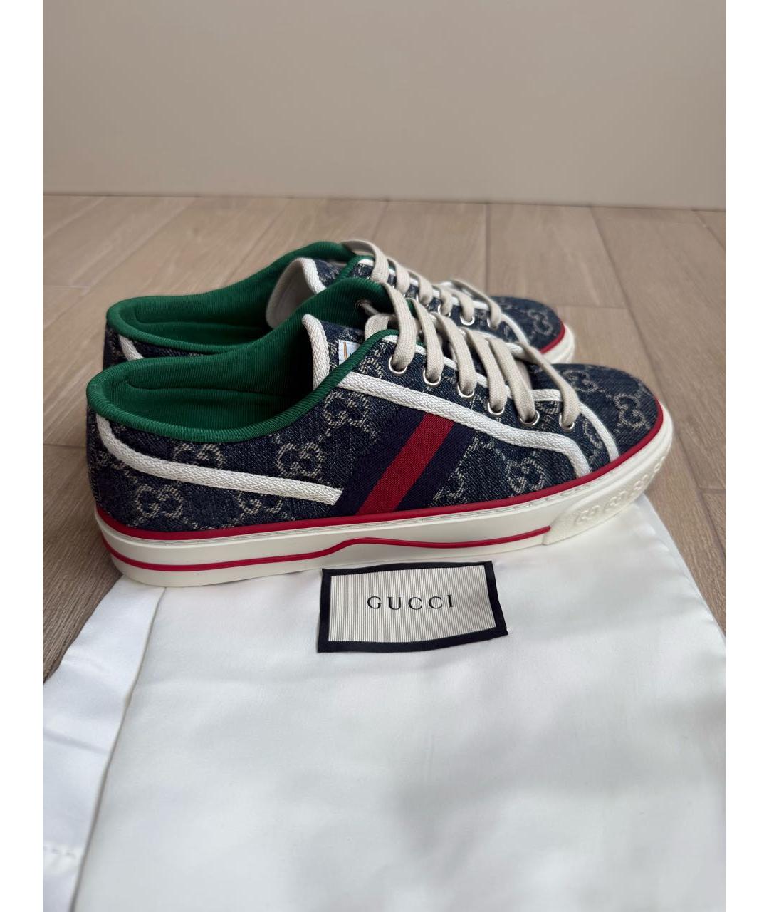 GUCCI Синие текстильные кеды, фото 6