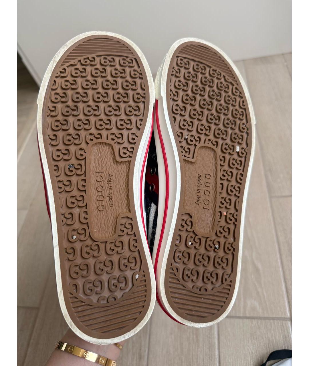 GUCCI Синие текстильные кеды, фото 5