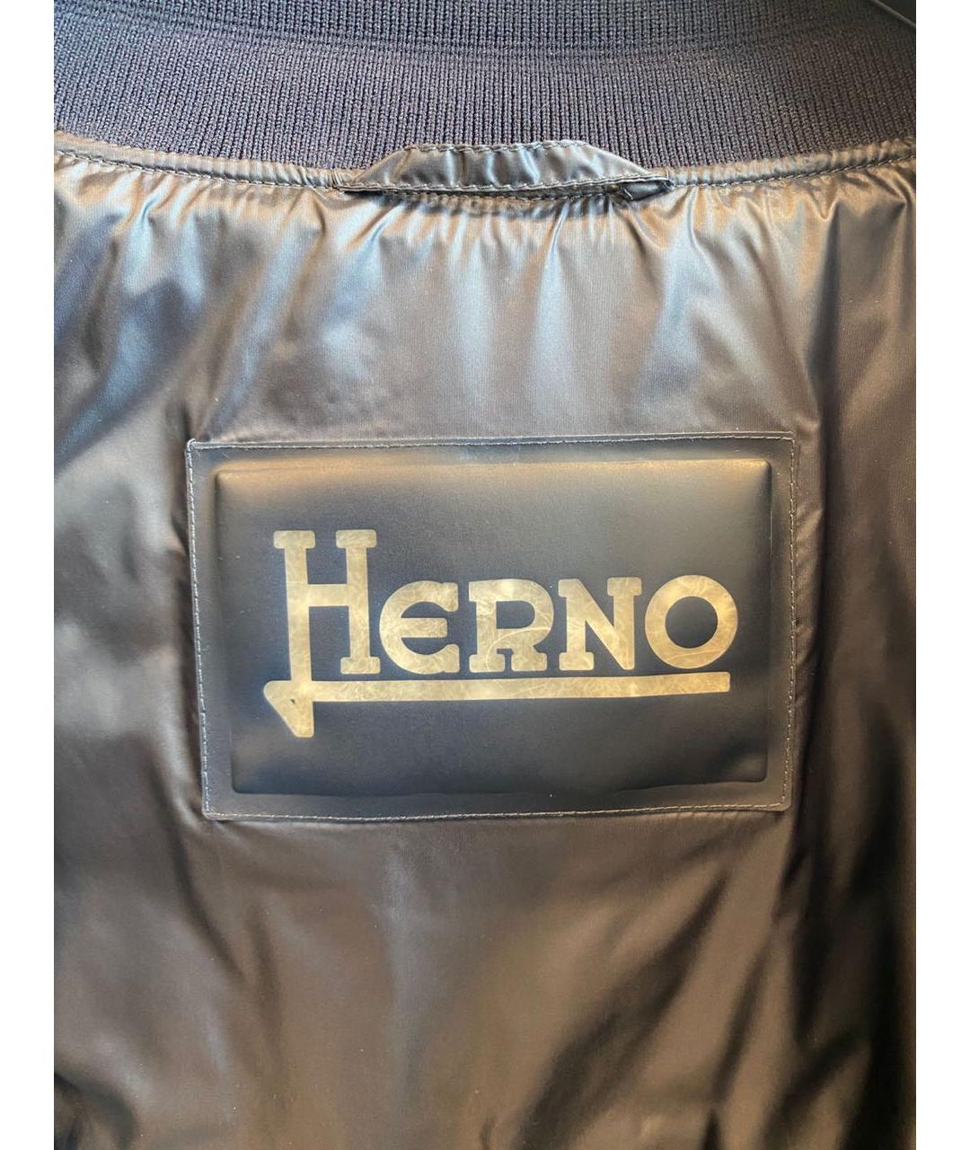 HERNO Темно-синяя полиамидовая куртка, фото 3