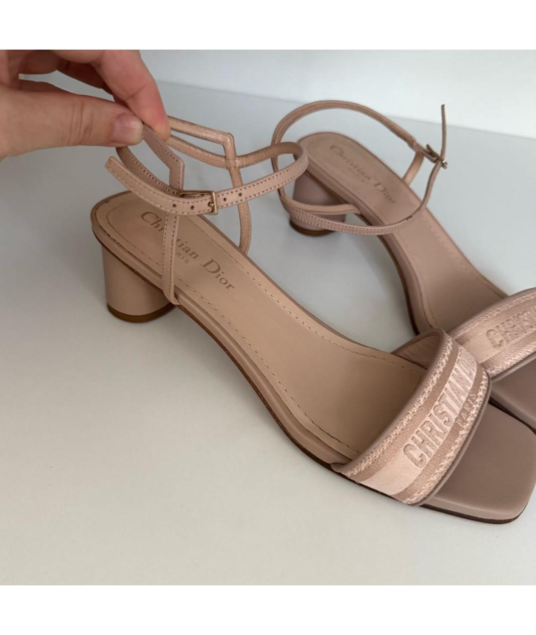 CHRISTIAN DIOR Розовые босоножки, фото 9