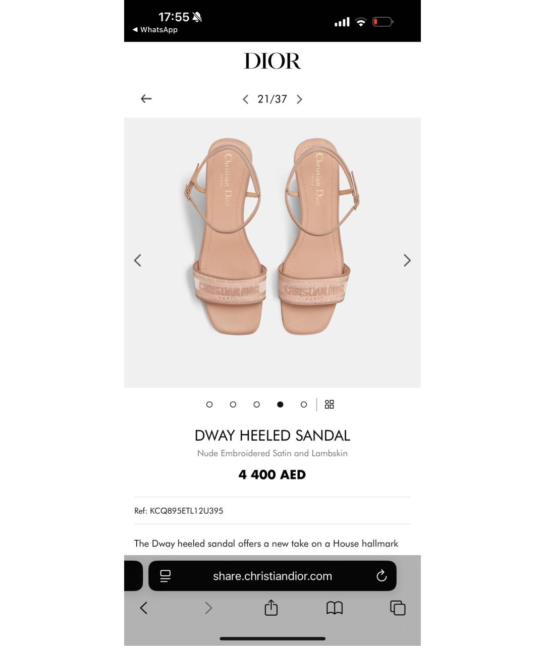 CHRISTIAN DIOR Розовые босоножки, фото 8