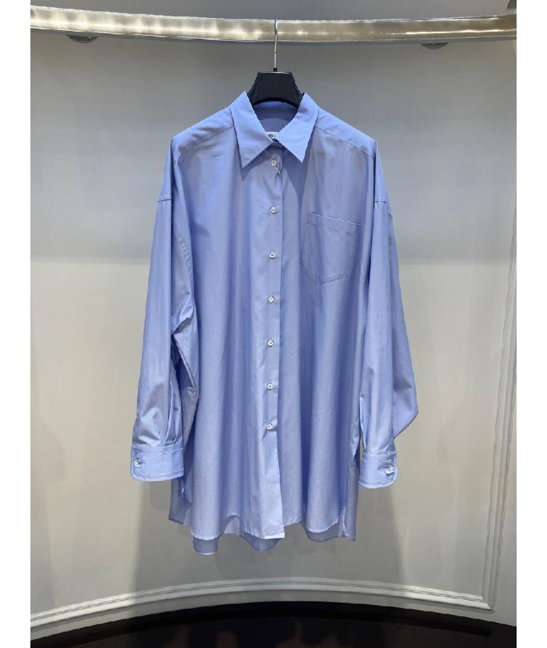 MAISON MARGIELA Голубое повседневное платье, фото 2