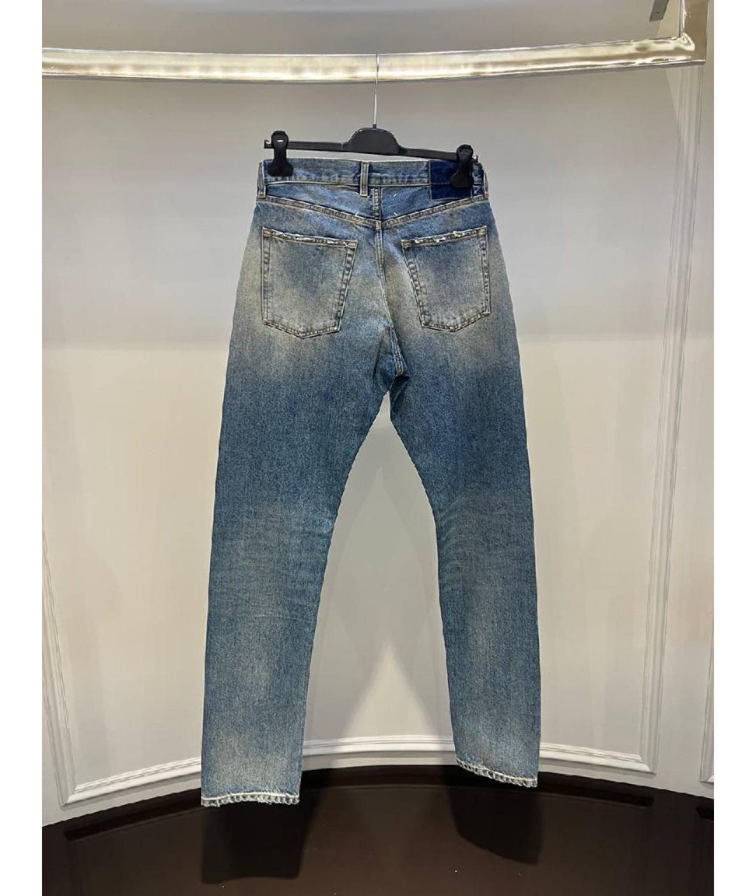 MAISON MARGIELA Голубые хлопковые джинсы, фото 3