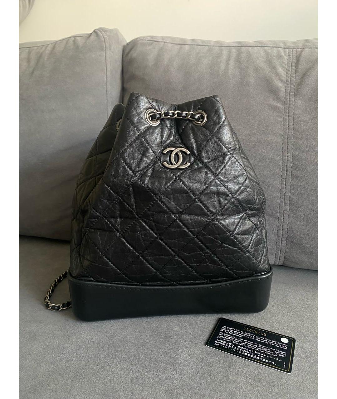 CHANEL Черный кожаный рюкзак, фото 9