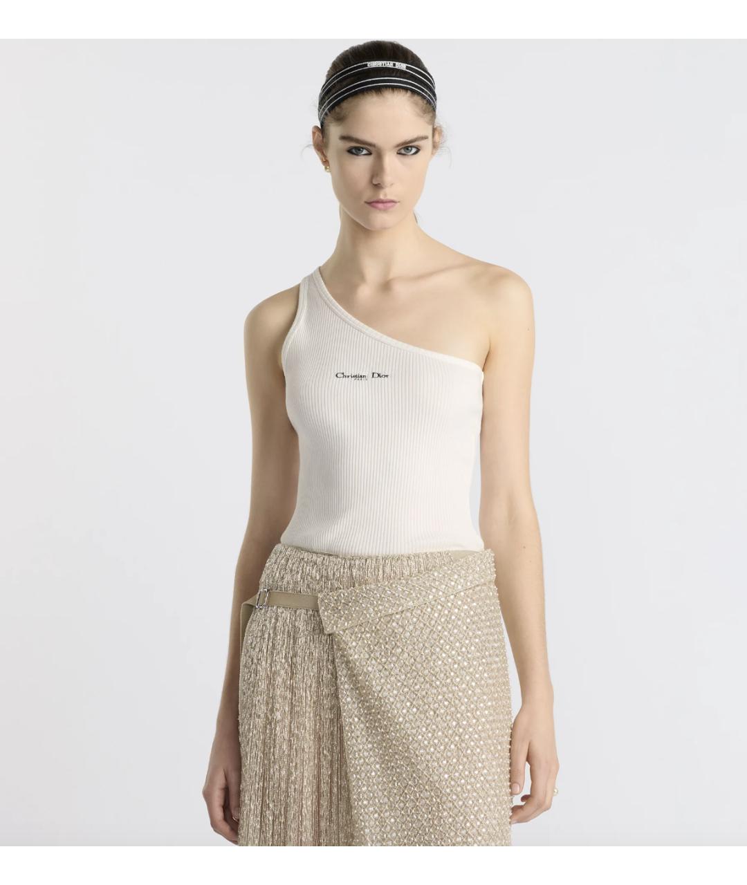 CHRISTIAN DIOR Белая хлопковая майка, фото 3