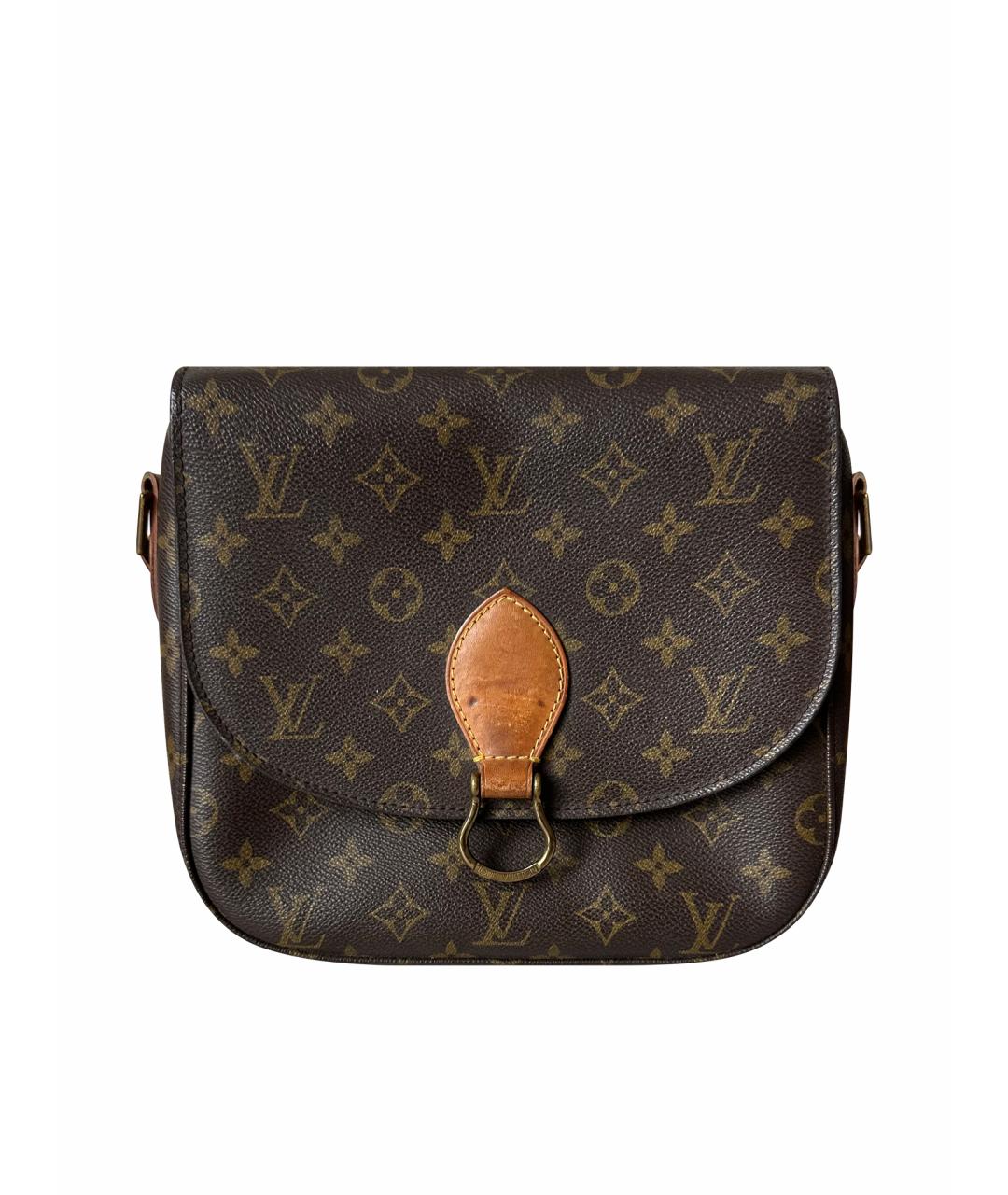LOUIS VUITTON Коричневая кожаная сумка через плечо, фото 1