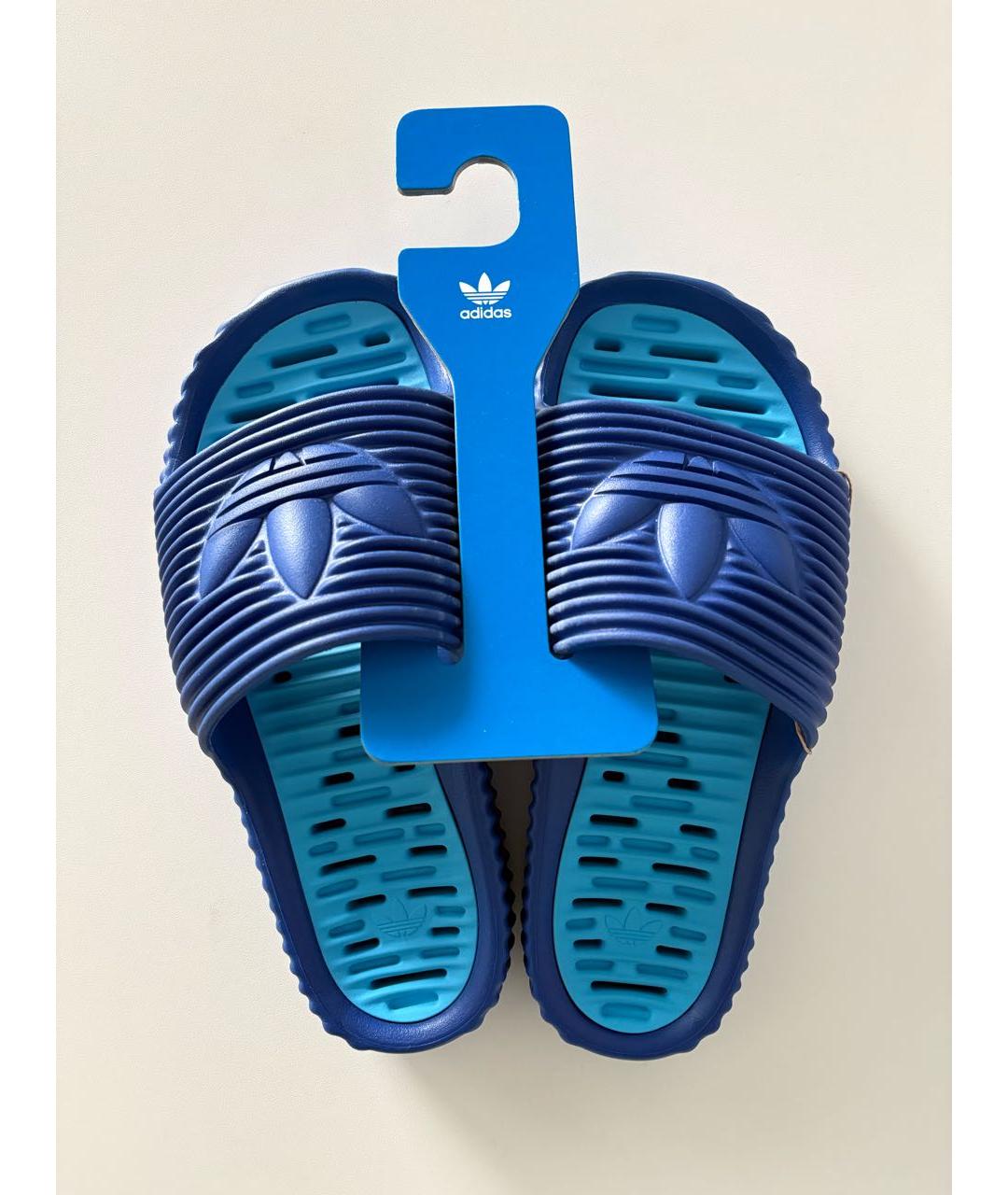ADIDAS Синие резиновые шлепанцы, фото 7